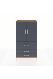Arges Dolap Tek Raflı 3 Çekmeceli Tek Askılı 88x30x163 - S21M115V8A