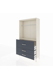 Arges Dolap Tek Raflı 3 Çekmeceli Tek Askılı 88x30x163 - S21M116V2A