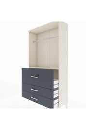 Arges Dolap Tek Raflı 3 Çekmeceli Tek Askılı 88x30x163 - S21M116V2A