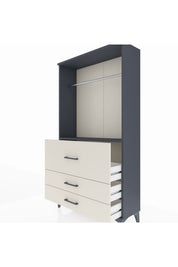 Arges Dolap Tek Raflı 3 Çekmeceli Tek Askılı 88x30x163 - S21M116V4A