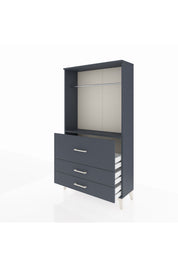 Arges Dolap Tek Raflı 3 Çekmeceli Tek Askılı 88x30x163 - S21M116V5A