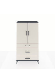 Arges Dolap Tek Raflı 3 Çekmeceli Tek Askılı 88x30x163 - S21M117V4A