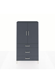 Arges Dolap Tek Raflı 3 Çekmeceli Tek Askılı 88x30x163 - S21M117V5A