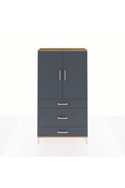 Arges Dolap Tek Raflı 3 Çekmeceli Tek Askılı 88x30x163 - S21M117V8A