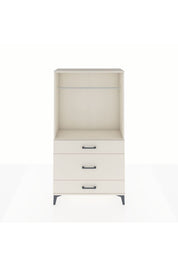Arges Dolap Tek Raflı 3 Çekmeceli Tek Askılı 88x30x163 - S21M118V1A