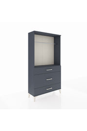 Arges Dolap Tek Raflı 3 Çekmeceli Tek Askılı 88x30x163 - S21M118V5A