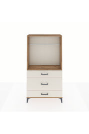 Arges Dolap Tek Raflı 3 Çekmeceli Tek Askılı 88x30x163 - S21M118V7A