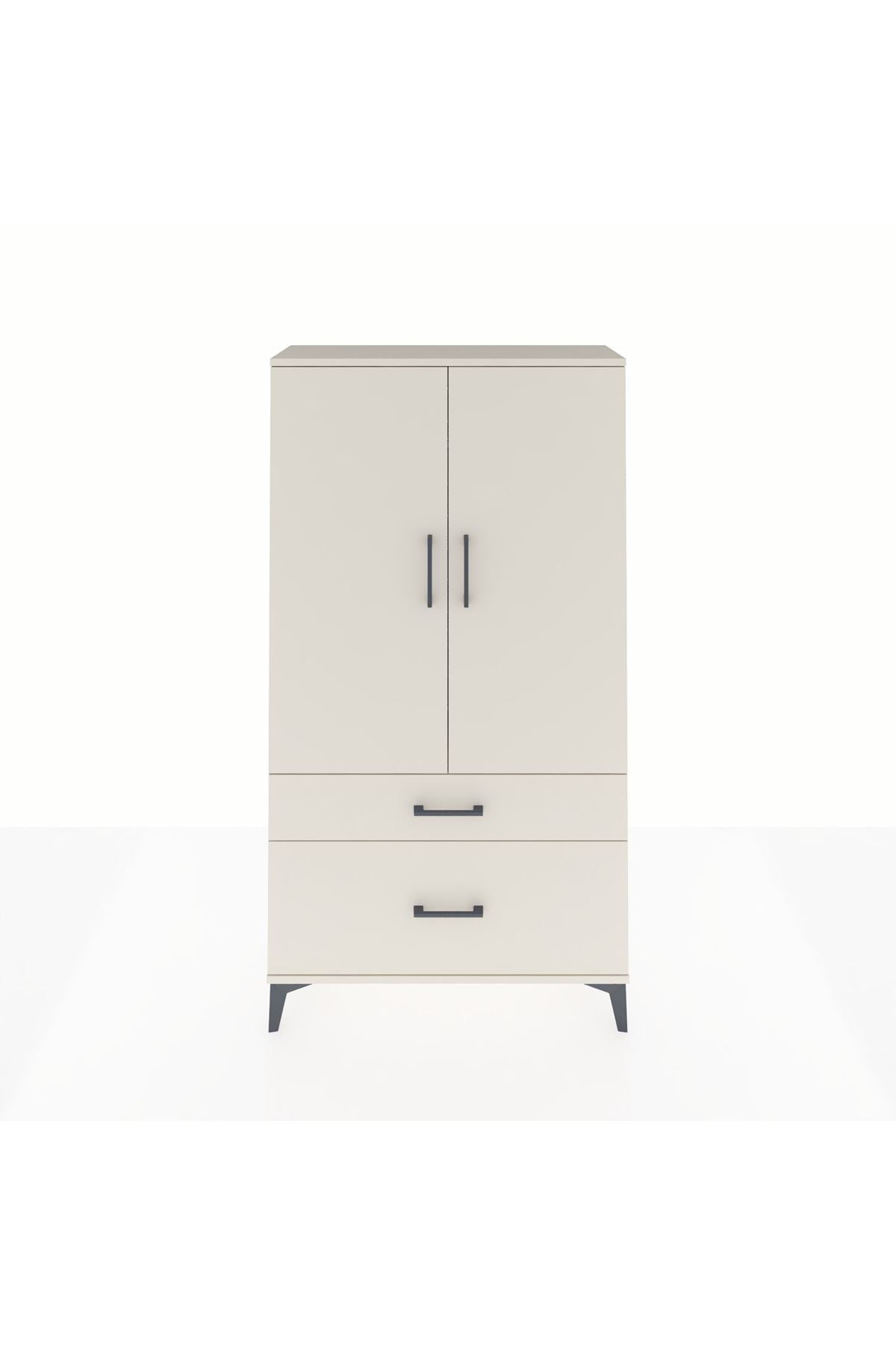 Arges Dolap Tek Raflı 2 Çekmeceli Tek Askılı 88x30x163 - S21M119V1A