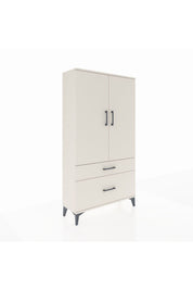 Arges Dolap Tek Raflı 2 Çekmeceli Tek Askılı 88x30x163 - S21M119V1A