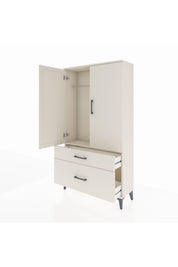 Arges Dolap Tek Raflı 2 Çekmeceli Tek Askılı 88x30x163 - S21M119V1A