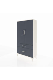 Arges Dolap Tek Raflı 2 Çekmeceli Tek Askılı 88x30x163 - S21M119V2A