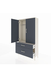 Arges Dolap Tek Raflı 2 Çekmeceli Tek Askılı 88x30x163 - S21M119V2A