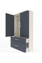 Arges Dolap Tek Raflı 2 Çekmeceli Tek Askılı 88x30x163 - S21M119V2A