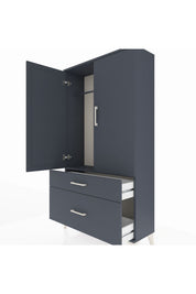 Arges Dolap Tek Raflı 2 Çekmeceli Tek Askılı 88x30x163 - S21M119V5A