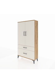 Arges Dolap Tek Raflı 2 Çekmeceli Tek Askılı 88x30x163 - S21M119V7A