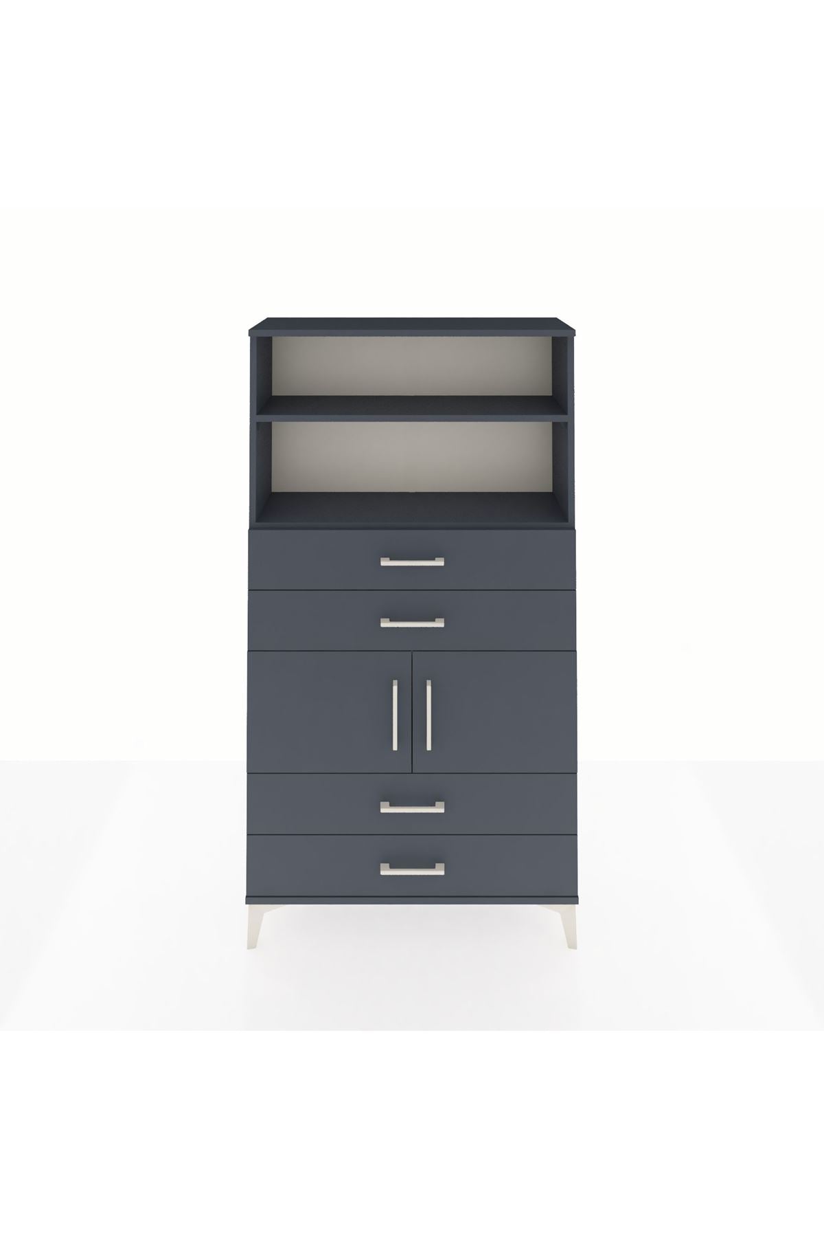 Arges Dolap 3 Raflı 4 Çekmeceli 2 Kapaklı 88x30x163 - S21M120V5A
