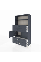 Arges Dolap 3 Raflı 4 Çekmeceli 2 Kapaklı 88x30x163 - S21M120V5A