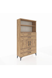 Arges Dolap 3 Raflı 4 Çekmeceli 2 Kapaklı 88x30x163 - S21M120V9A