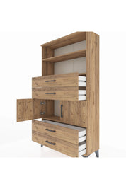Arges Dolap 3 Raflı 4 Çekmeceli 2 Kapaklı 88x30x163 - S21M120V9A