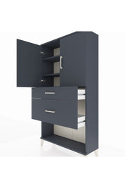 Arges Dolap 3 Raflı 2 Çekmeceli 2 Kapaklı 88x30x163 - S21M121V5A