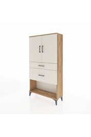 Arges Dolap 3 Raflı 2 Çekmeceli 2 Kapaklı 88x30x163 - S21M121V7A