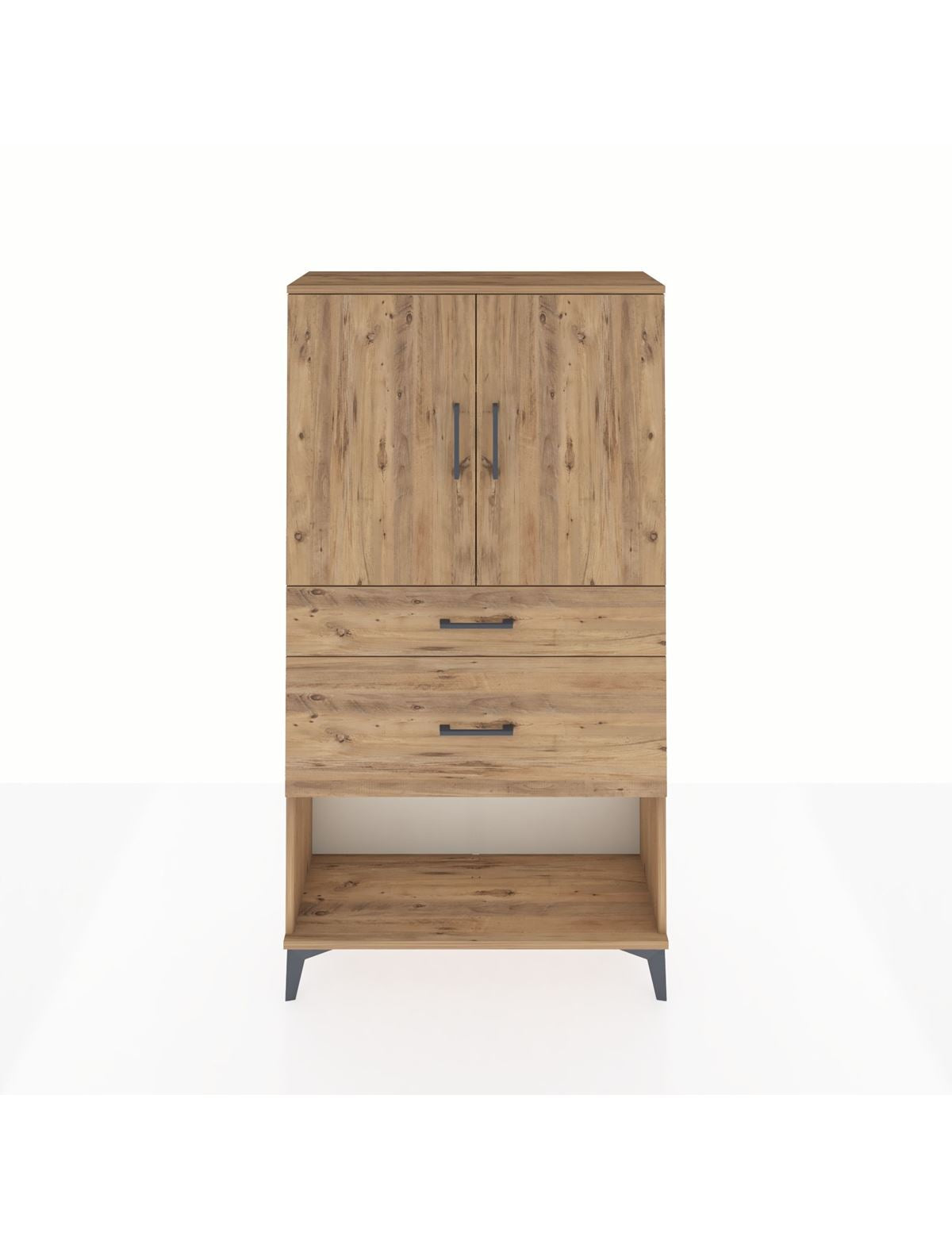 Arges Dolap 3 Raflı 2 Çekmeceli 2 Kapaklı 88x30x163 - S21M121V9A