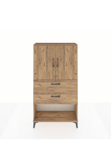 Arges Dolap 3 Raflı 2 Çekmeceli 2 Kapaklı 88x30x163