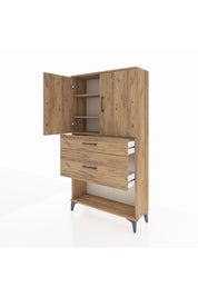 Arges Dolap 3 Raflı 2 Çekmeceli 2 Kapaklı 88x30x163 - S21M121V9A