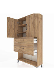 Arges Dolap 3 Raflı 2 Çekmeceli 2 Kapaklı 88x30x163 - S21M121V9A