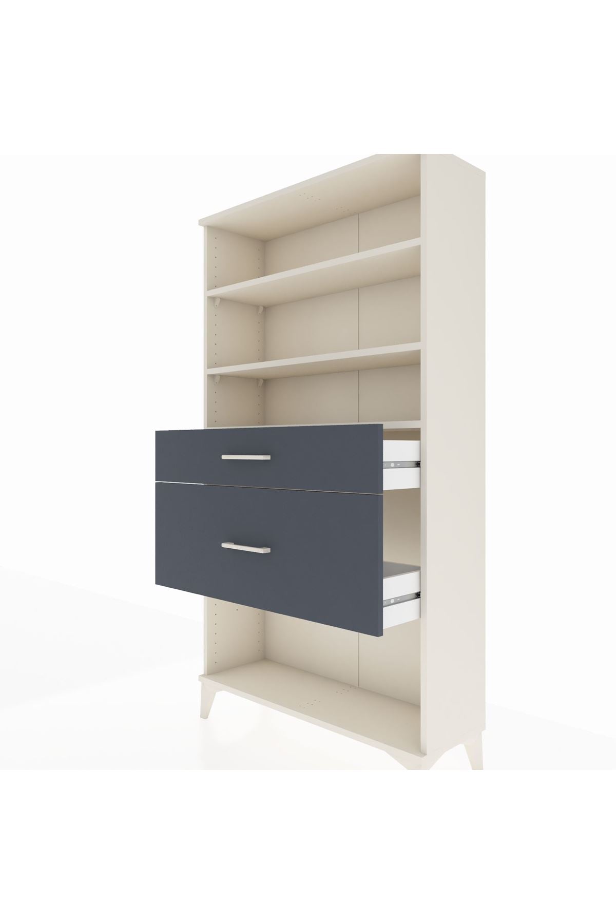 Arges Dolap 3 Raflı 2 Çekmeceli 88x30x163 - S21M122V2A