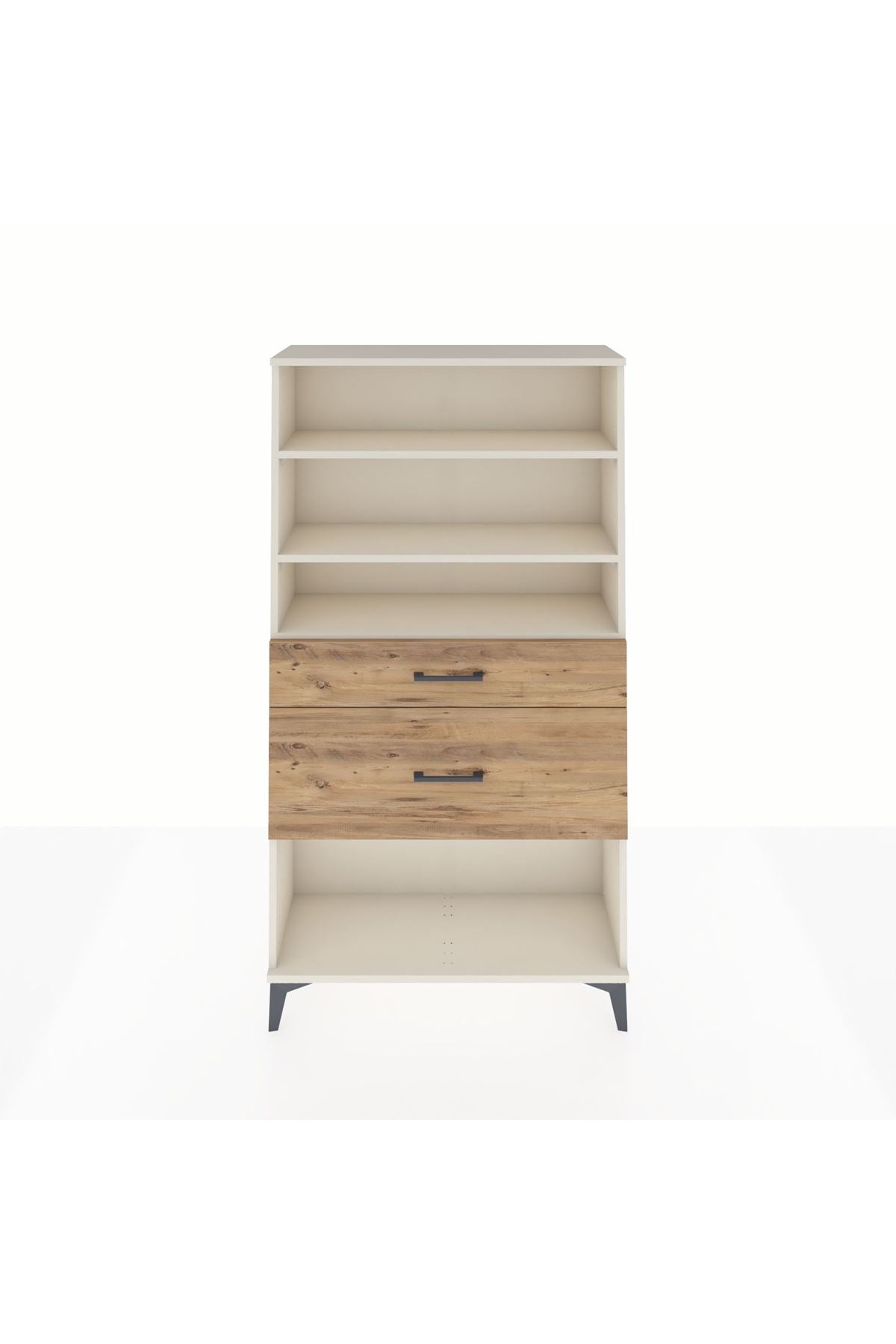 Arges Dolap 3 Raflı 2 Çekmeceli 88x30x163 - S21M122V3A