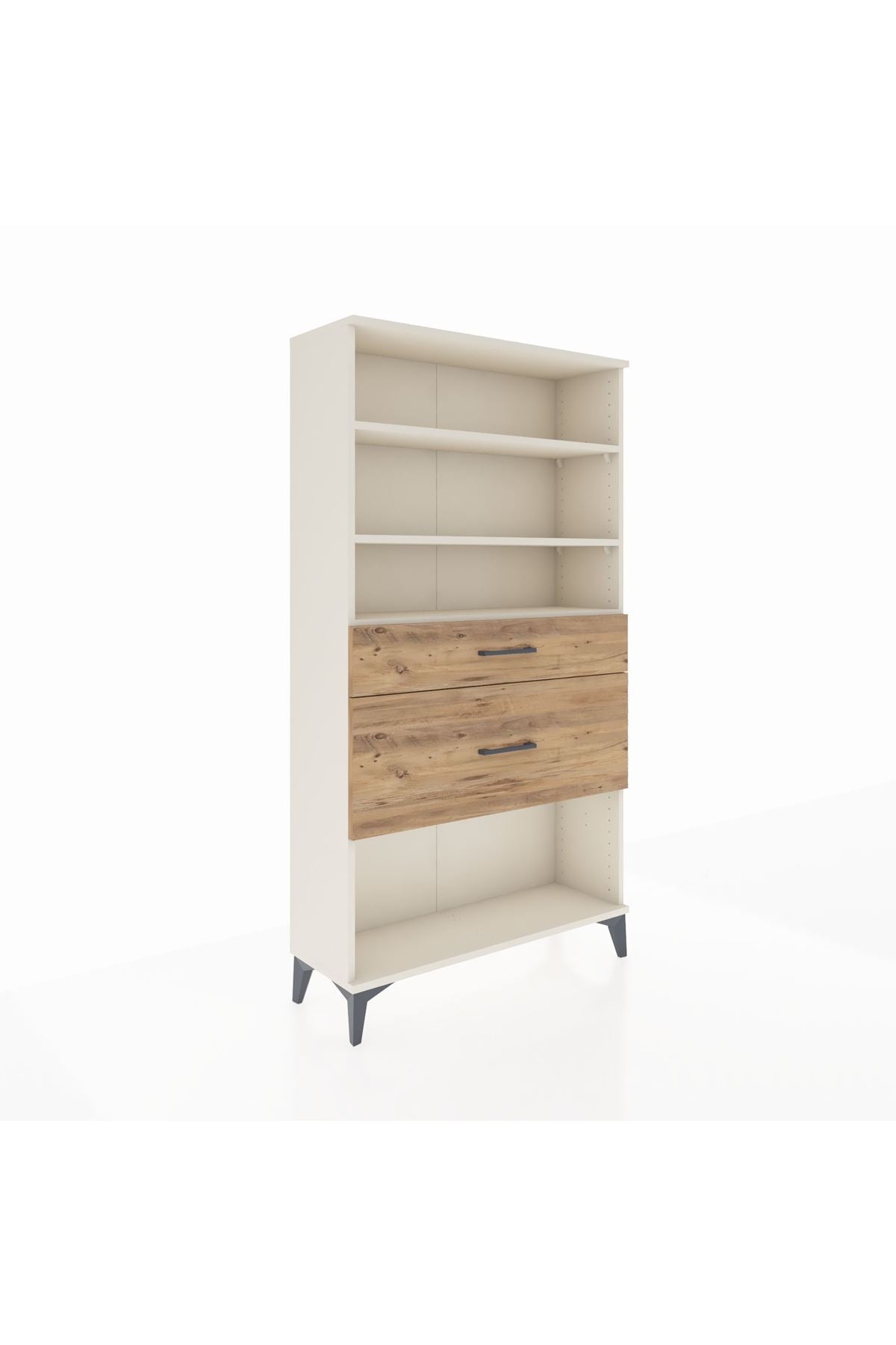 Arges Dolap 3 Raflı 2 Çekmeceli 88x30x163 - S21M122V3A