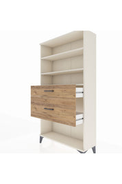 Arges Dolap 3 Raflı 2 Çekmeceli 88x30x163 - S21M122V3A