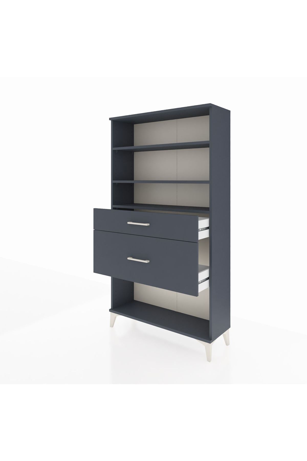 Arges Dolap 3 Raflı 2 Çekmeceli 88x30x163 - S21M122V5A