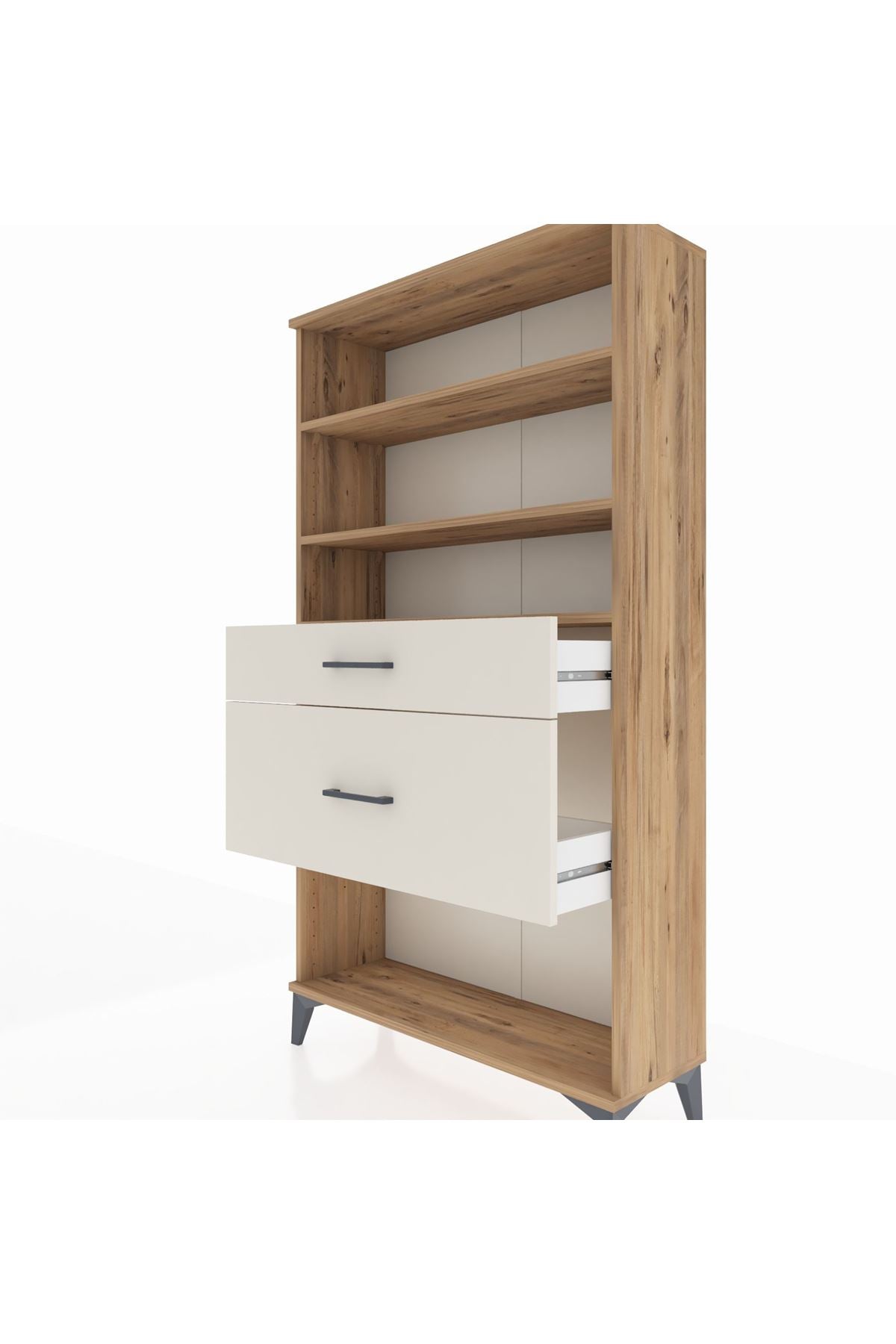 Arges Dolap 3 Raflı 2 Çekmeceli 88x30x163 - S21M122V7A