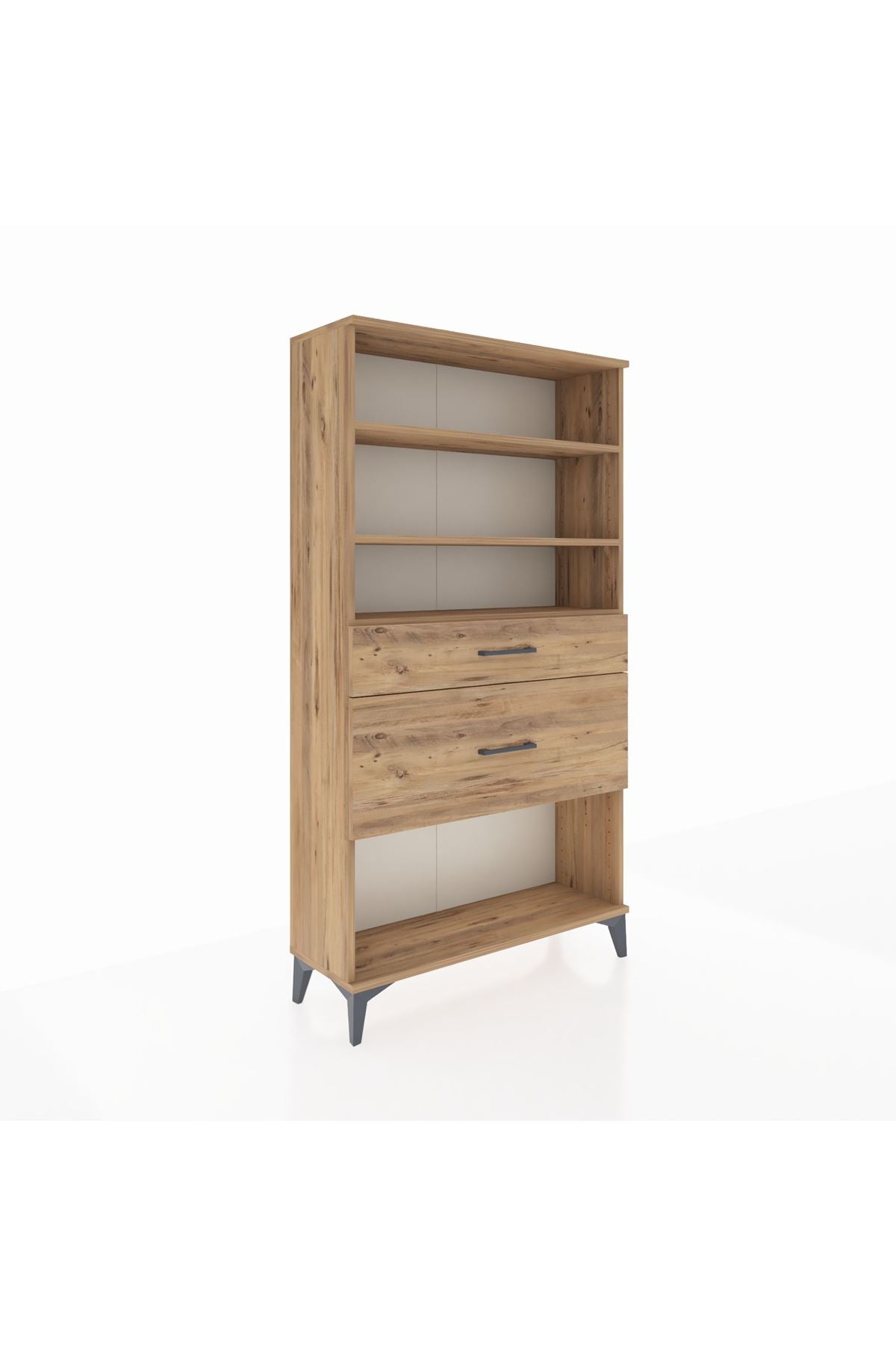 Arges Dolap 3 Raflı 2 Çekmeceli 88x30x163 - S21M122V9A