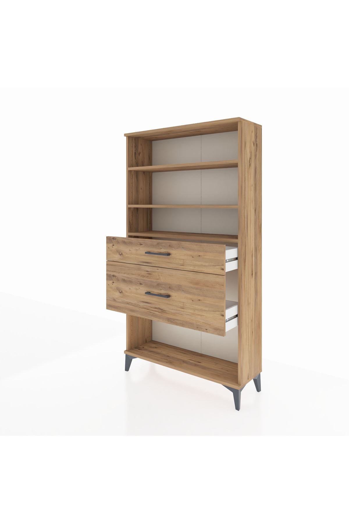 Arges Dolap 3 Raflı 2 Çekmeceli 88x30x163 - S21M122V9A