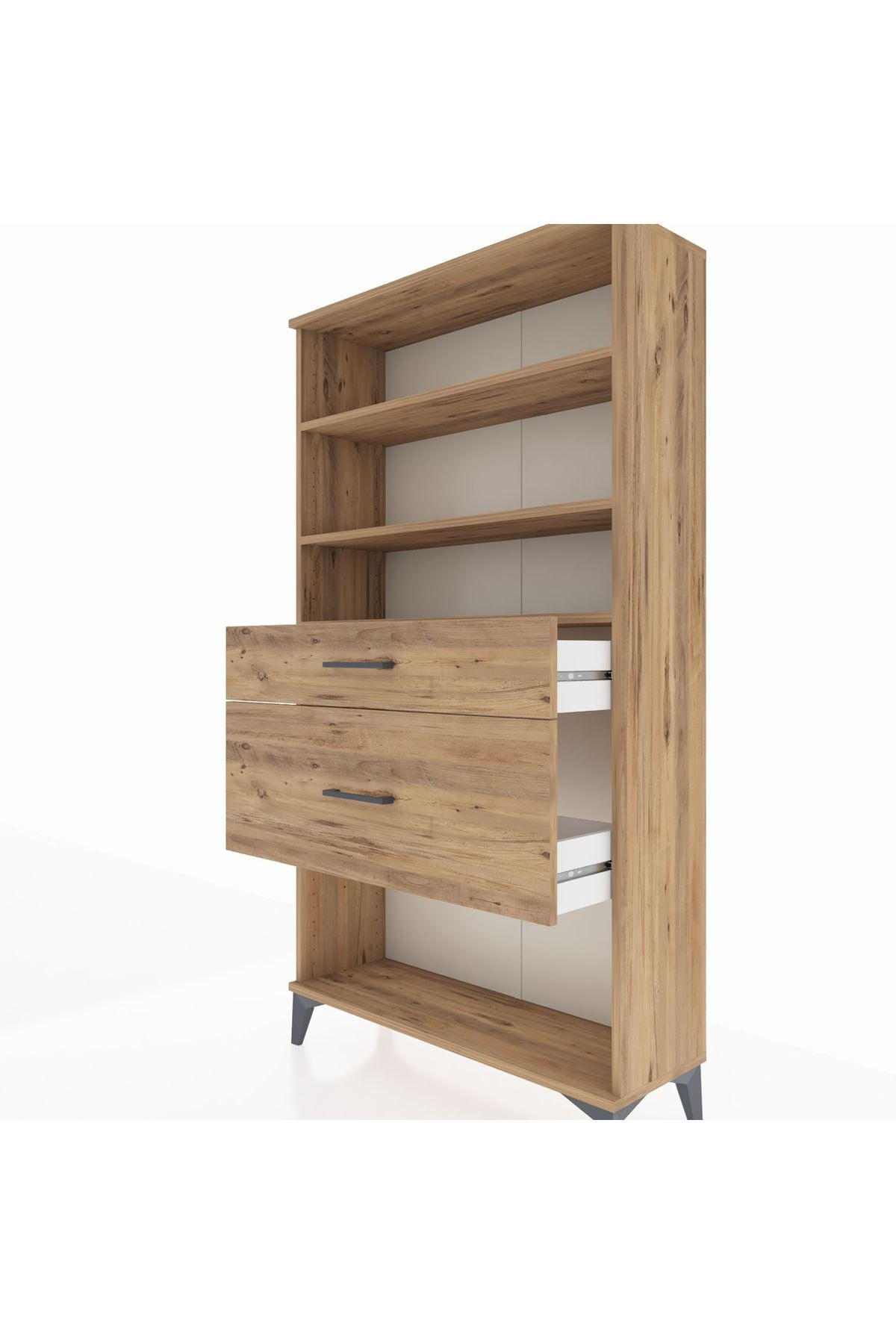 Arges Dolap 3 Raflı 2 Çekmeceli 88x30x163 - S21M122V9A
