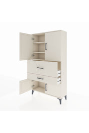 Arges Dolap 3 Raflı 2 Çekmeceli 4 Kapaklı 88x30x163 - S21M123V1A
