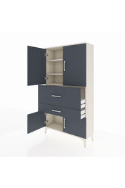 Arges Dolap 3 Raflı 2 Çekmeceli 4 Kapaklı 88x30x163 - S21M123V2A