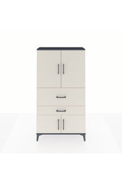 Arges Dolap 3 Raflı 2 Çekmeceli 4 Kapaklı 88x30x163 - S21M123V4A