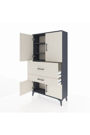 Arges Dolap 3 Raflı 2 Çekmeceli 4 Kapaklı 88x30x163 - S21M123V4A