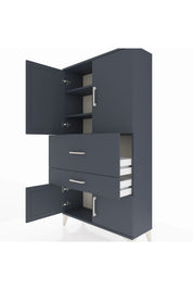 Arges Dolap 3 Raflı 2 Çekmeceli 4 Kapaklı 88x30x163 - S21M123V5A