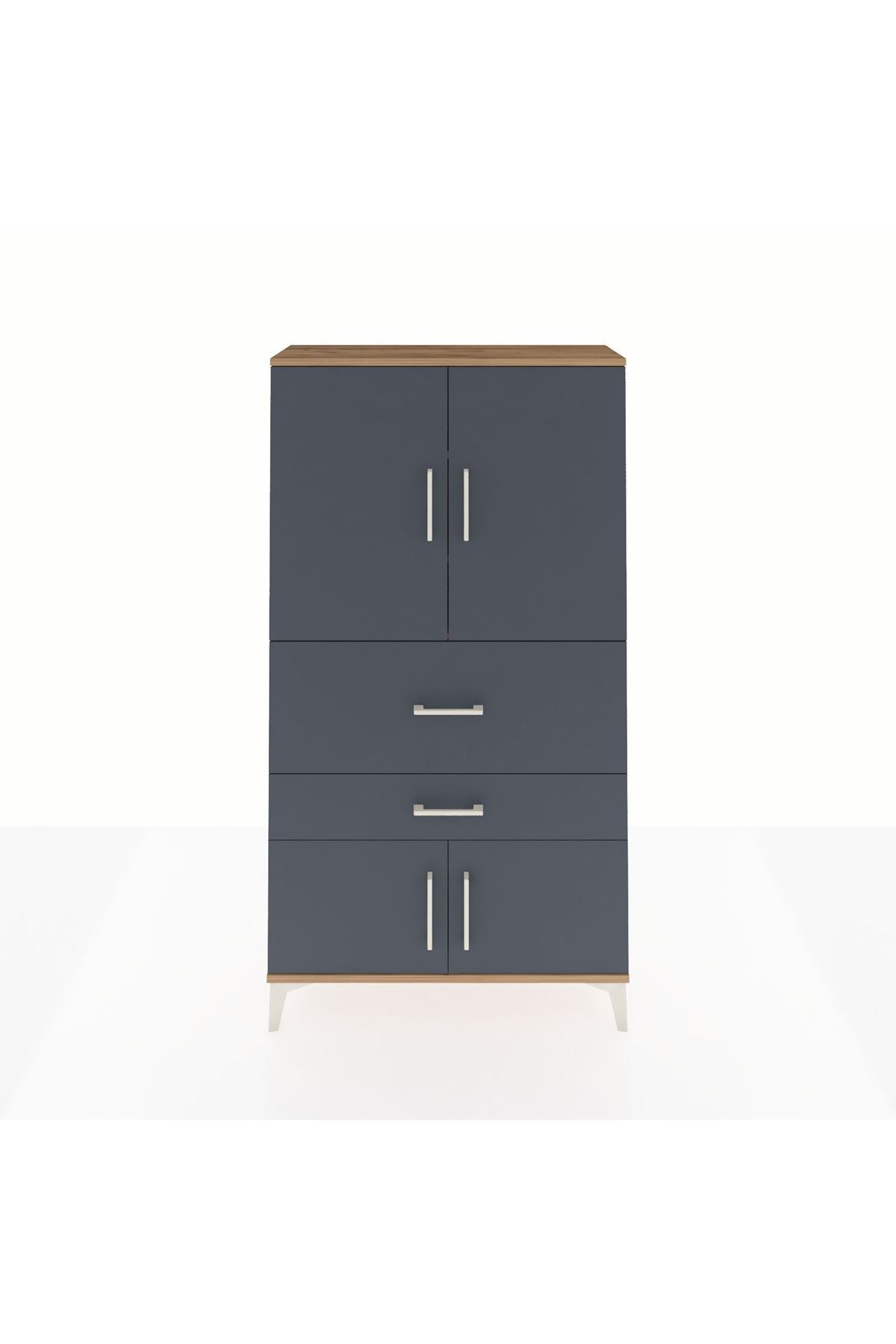 Arges Dolap 3 Raflı 2 Çekmeceli 4 Kapaklı 88x30x163 - S21M123V8A