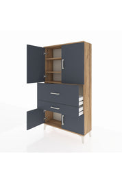 Arges Dolap 3 Raflı 2 Çekmeceli 4 Kapaklı 88x30x163 - S21M123V8A