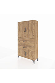 Arges Dolap 3 Raflı 2 Çekmeceli 4 Kapaklı 88x30x163 - S21M123V9A