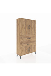 Arges Dolap 3 Raflı 2 Çekmeceli 4 Kapaklı 88x30x163 - S21M123V9A