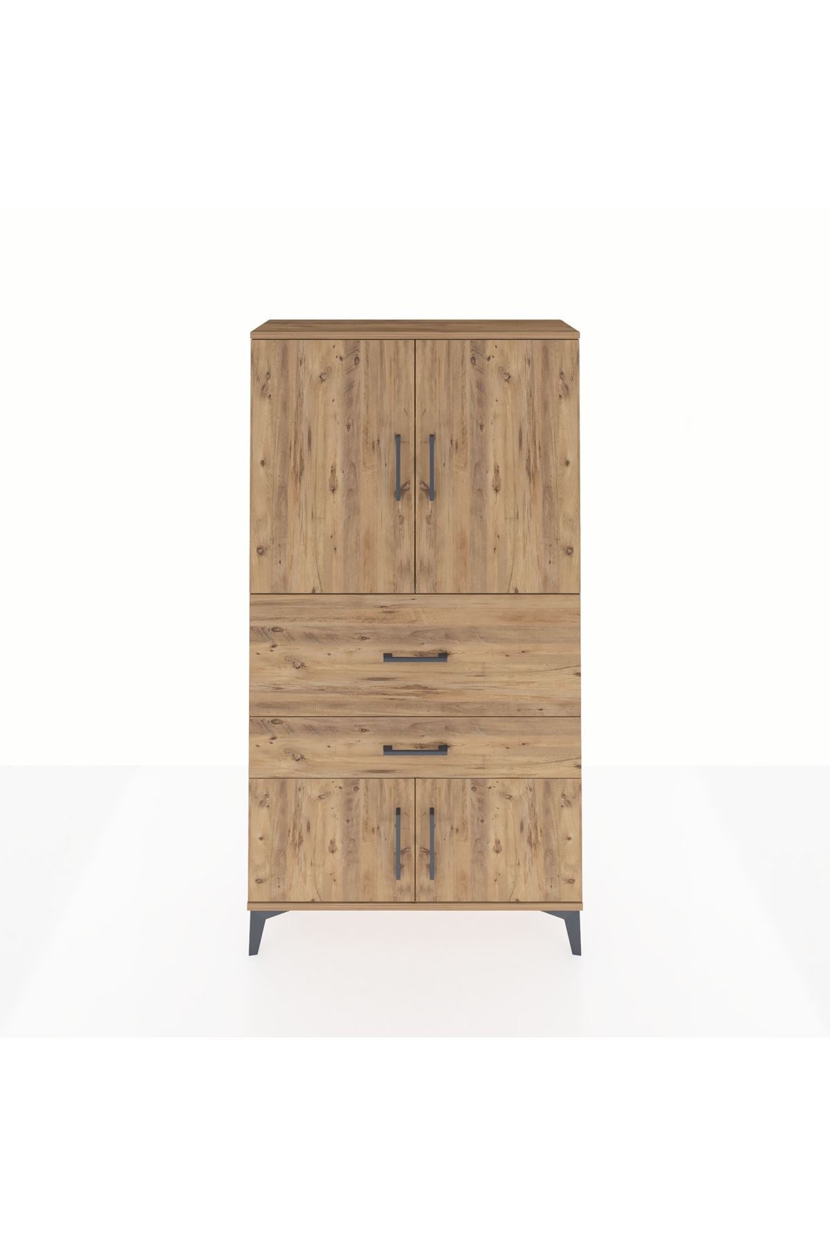 Arges Dolap 3 Raflı 2 Çekmeceli 4 Kapaklı 88x30x163 - S21M123V9A