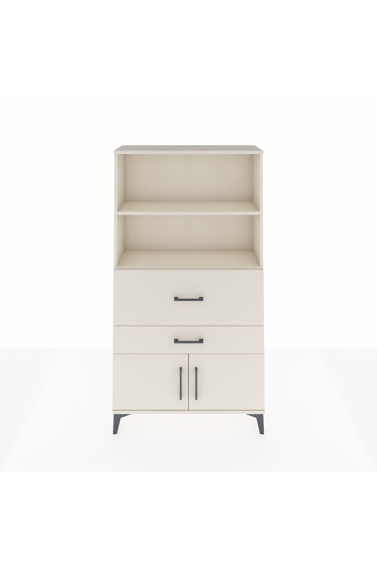 Arges Dolap 2 Raflı 2 Çekmeceli 2 Kapaklı 88x30x163 - S21M124V1A