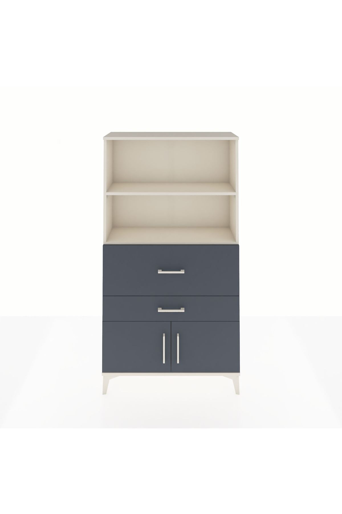 Arges Dolap 2 Raflı 2 Çekmeceli 2 Kapaklı 88x30x163 - S21M124V2A